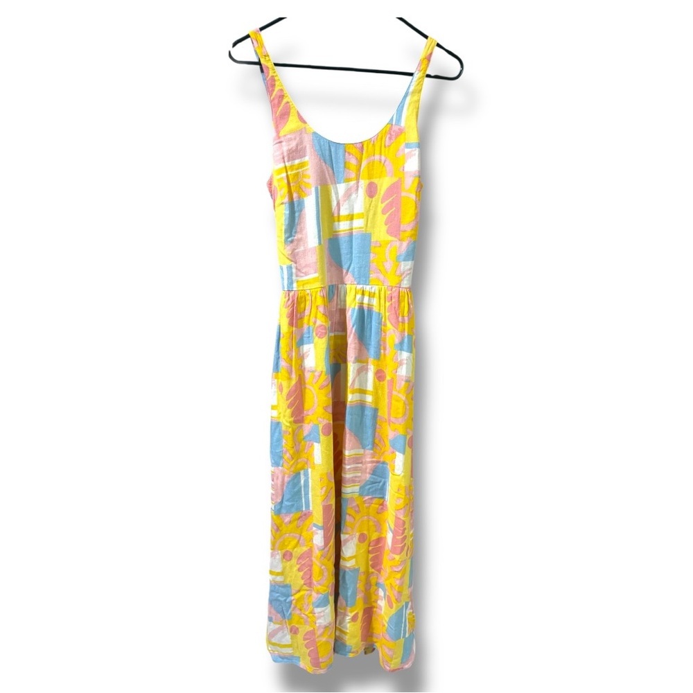 Jopsa Vibrant Abstract Pattern Maxi Dress